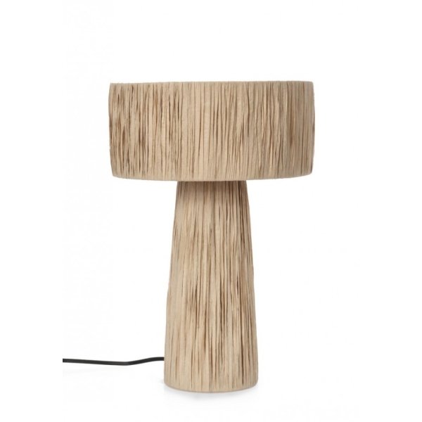 Lampada Tavolo in Rafia Marrone Boho da Interno - MEI-WEN