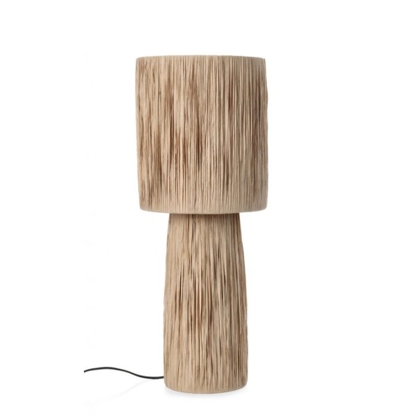 Lampada Tavolo in Rafia Marrone Boho da Interno - MEI-WEN