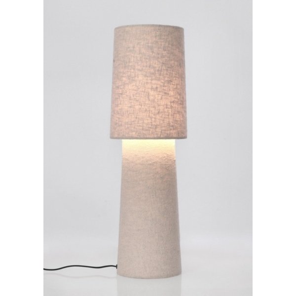 Alternative view of Lampada Tavolo Bouclè Beige Moderna da Interno H58 cm - KIAN