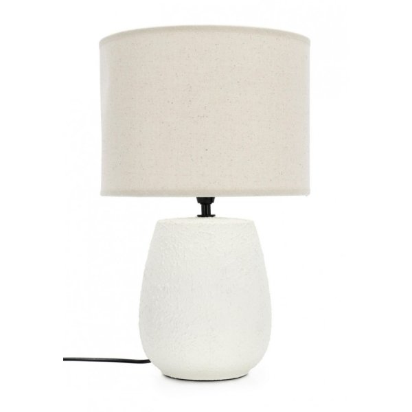 Lampada da Tavolo Ceramica Rosso Moderno da Interno - MEI-HSUAN - Bianco, D 26