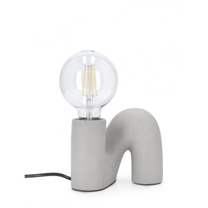 Lampada da Tavolo Ceramica Grigio Moderna da Interno - JOVAN