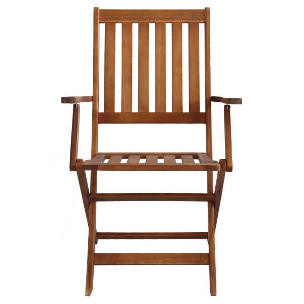 Alternative view of Poltrona da Giardino Pieghevole in Legno Acacia cm 55x57x91 - JIMI