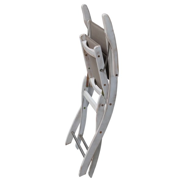 Alternative view of Sedia da Giardino Pieghevole in Legno Textilene Acacia cm 50x55x86 - BILLY