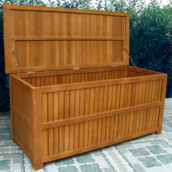 Alternative view of Baule porta cuscini da Giardino in Legno Acacia cm 130x55x59 - COOPER