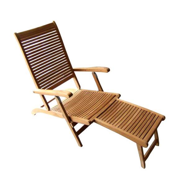 Lettino prendisole Pieghevole in Legno Acacia cm 59x140x90 - LUCIAN