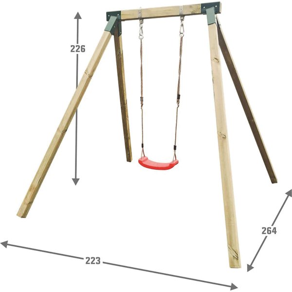 Alternative view of Altalena per bambino in Legno cm 223x264x226 - BEA