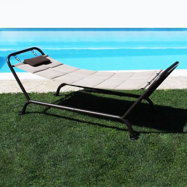 Alternative view of Amaca da Giardino con struttura in Acciaio cm 230x98x82 - BARNABAS