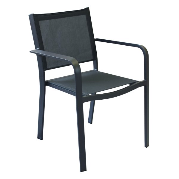 Poltrona da Giardino Impilabile in Alluminio Textilene cm 56x61x84 6 - WARD