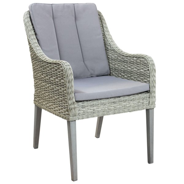 Poltrona da Giardino con cuscini in Wicker Alluminio cm 58x60x88 - NED