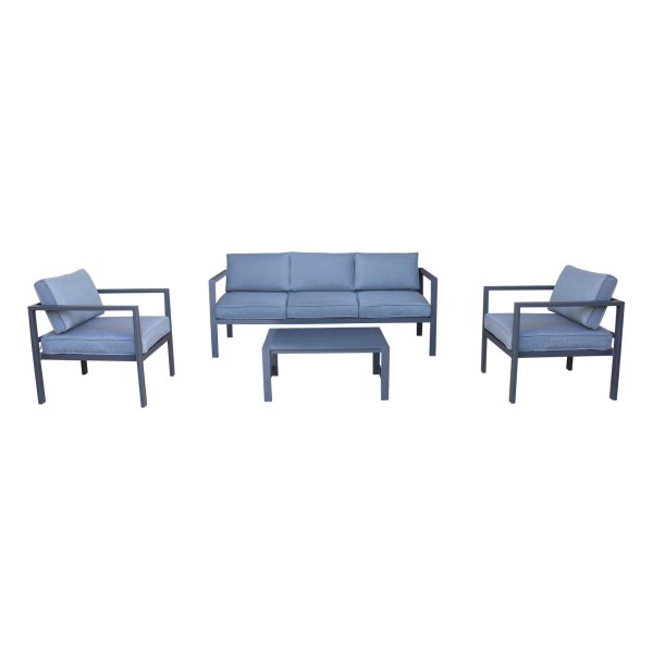 Salotto da Giardino 4 posti in Alluminio cm 184x70x64 - LEX
