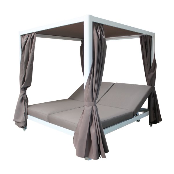 Gazebo Letto in Alluminio cm 209x188,5x206 - RICH - Bianco
