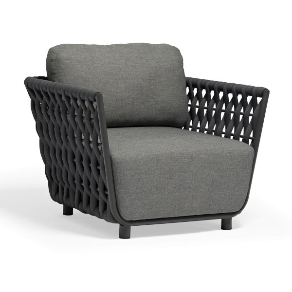 Poltrona da Giardino in Alluminio Textilene Poliestere cm 85x93x83 - ZED