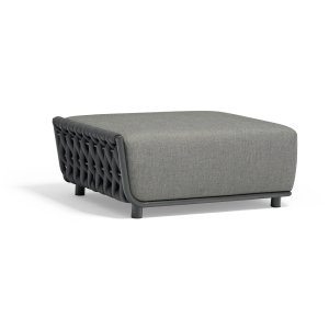 Pouf per Salotto da Giardino in Alluminio Textilene Poliestere cm 102x71x41 - ZED