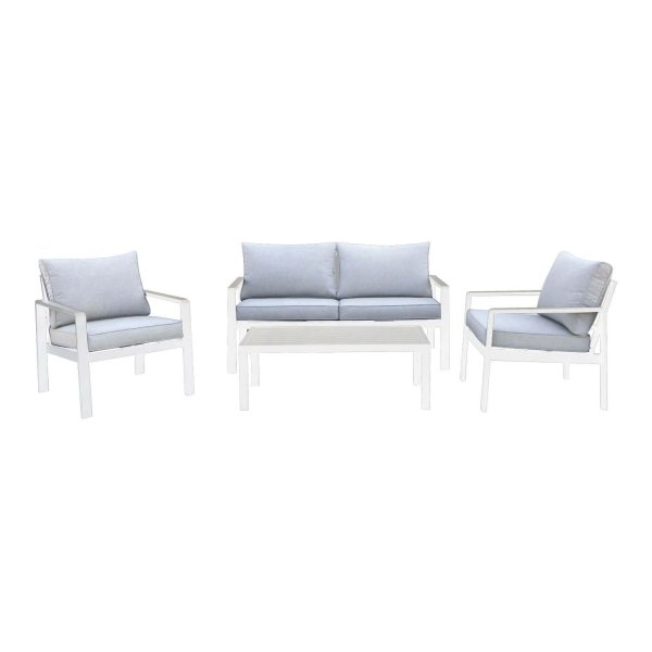 Salotto da Giardino 4 posti in Alluminio Poliestere cm 64x70x68 - MICHAEL