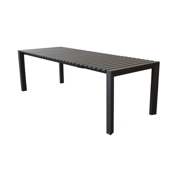 Tavolo da giardino allungabile in alluminio 182/237 X 90 cm - THALIA - Antracite