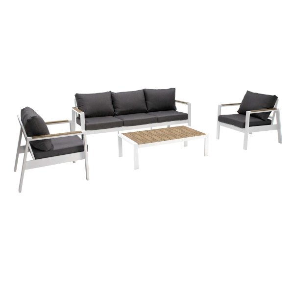 Salotto da giardino 5 posti - ASTRID - Bianco