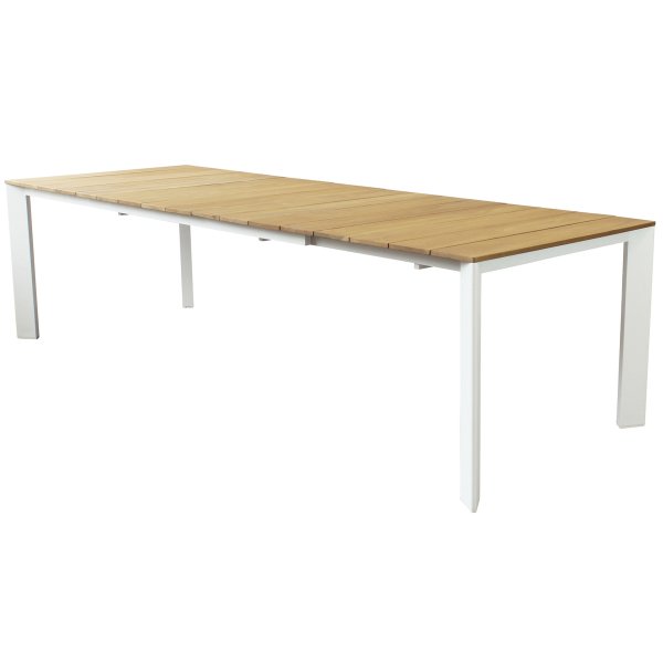 Tavolo da giardino allungabile 210/275x100 - FAELAN - Bianco
