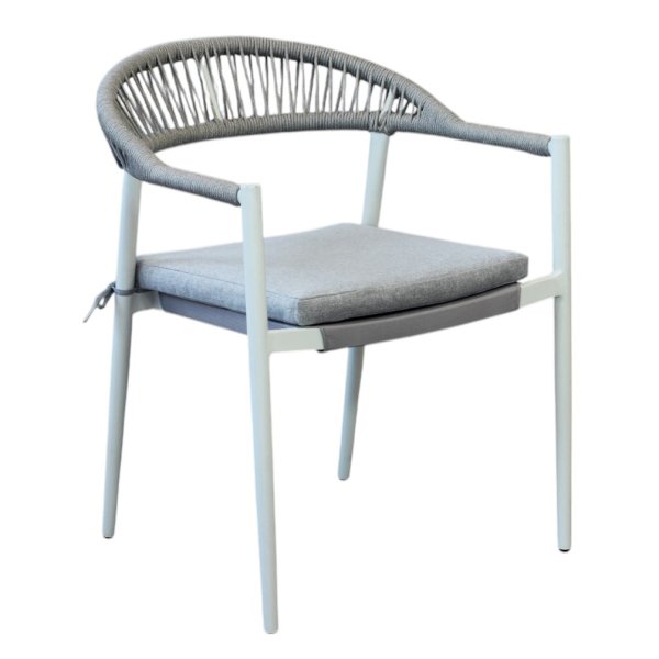 Poltrona impilabile da giardino - ORIAN - Bianco