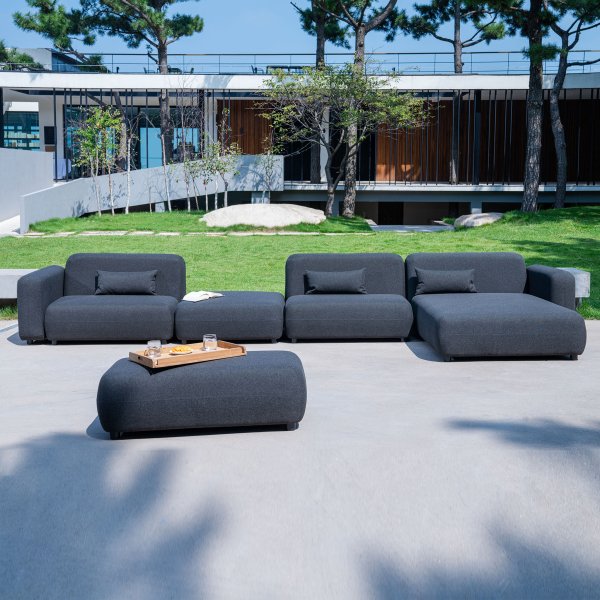 Alternative view of Divano da giardino modulo dx - PETRA