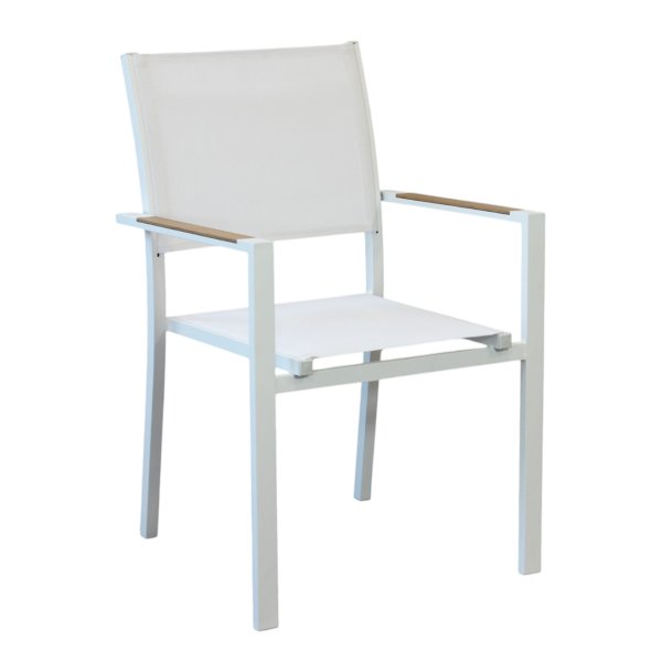 Poltrona impilabile da giardino - UNA - Bianco