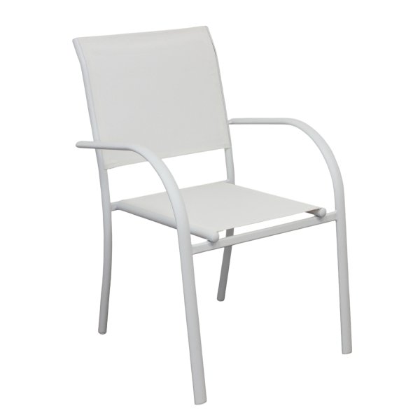 Poltrona impilabile da giardino - YARA - Bianco
