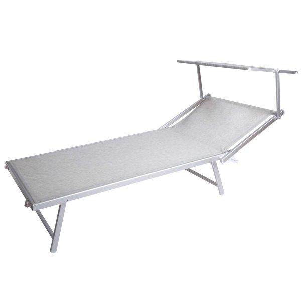 Lettino prendisole XL in Alluminio Textilene cm 213x85x40 - KODY