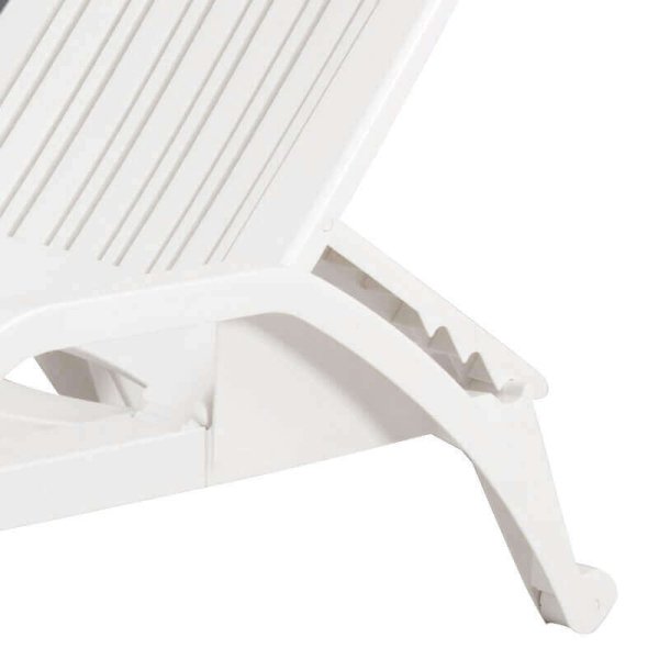Alternative view of Lettino da Giardino con ruote in Policarbonato cm 190x71x46 - MAX