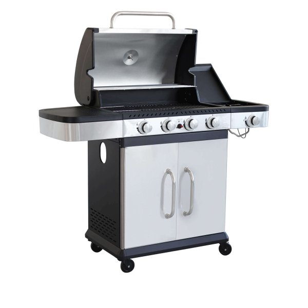 Alternative view of Barbecue a gas Inox 4 fuochi + 1 in Acciaio cm 133x57x112 - ANGUS