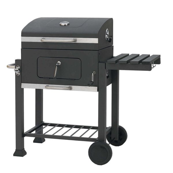 Barbecue a carbonella con coperchio in Acciaio cm 115x67x107 5 - HOMER