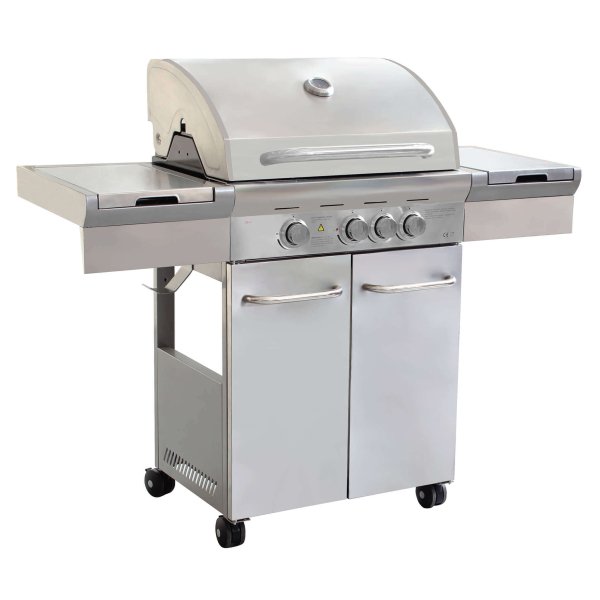 Barbecue a gas 3 fuochi + 1 in Acciaio cm 133 5x52x114 5 - KOBE