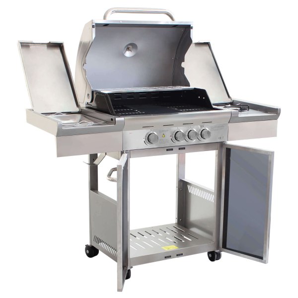 Alternative view of Barbecue a gas 3 fuochi + 1 in Acciaio cm 133 5x52x114 5 - KOBE