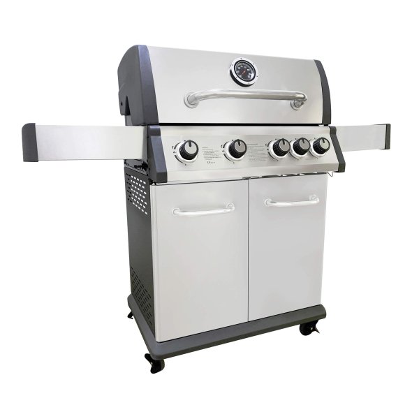 Barbecue a gas 4 fuochi + 1 in Acciaio cm 133x57x114 - CHIANY