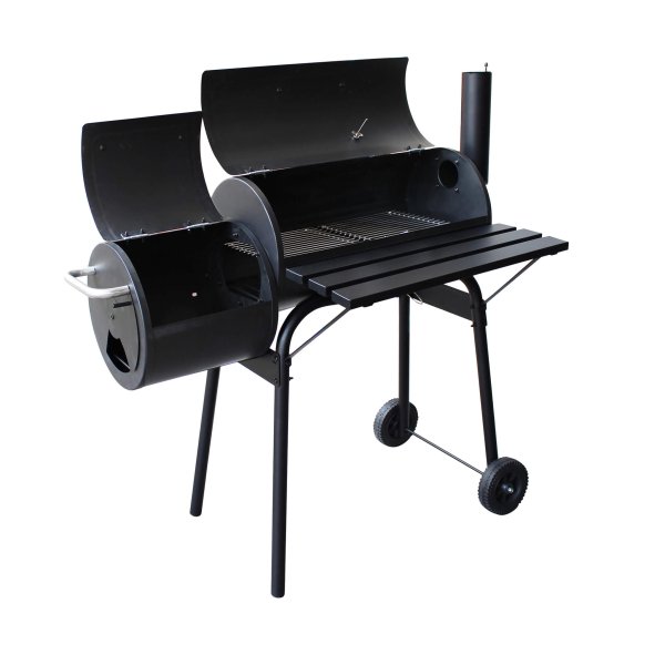 Alternative view of Barbecue a Carbonella con Affumicatore in Acciaio cm 110x66x114 - RIBS