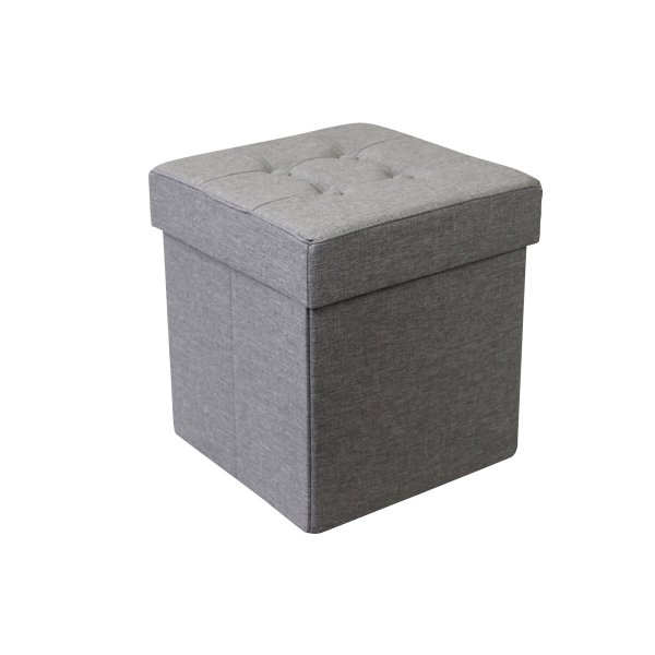 Pouf contenitore in stoffa - STOFFY - Grigio