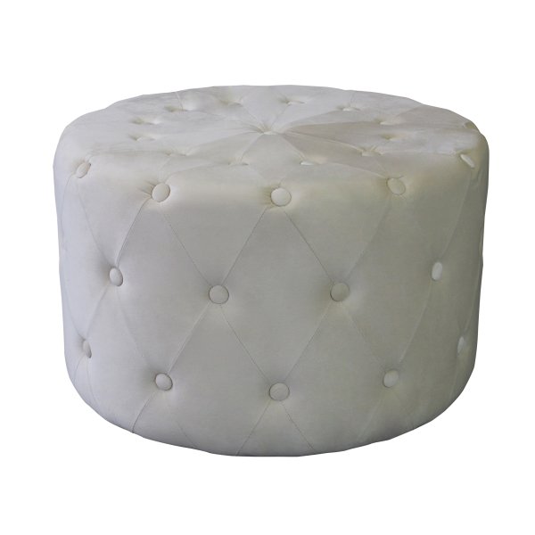 Pouf rotondo in velluto - PASCAL