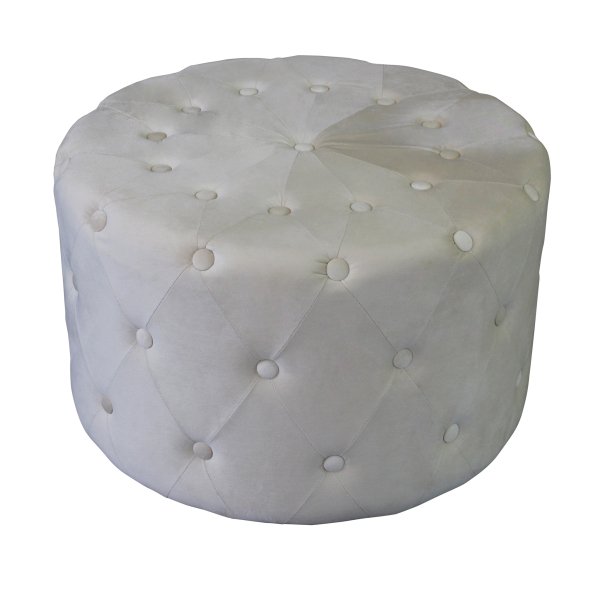 Alternative view of Pouf rotondo in velluto - PASCAL