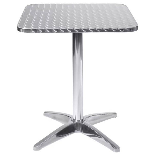 Tavolo Quadrato a Colonna e Alluminio cm 70x70 - TAD