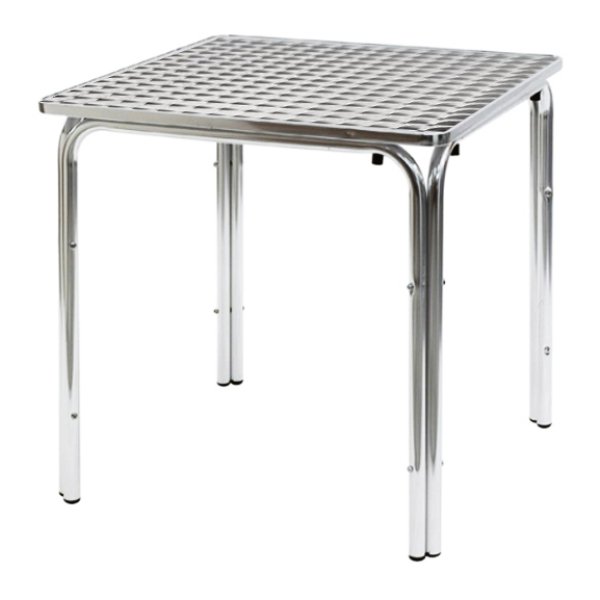 Tavolo Quadrato Impilabile e Alluminio cm 70x70 - RICKEY