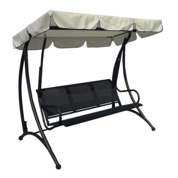 Dondolo da Giardino in Acciaio Textilene cm 194x119x170 - GIFFARD