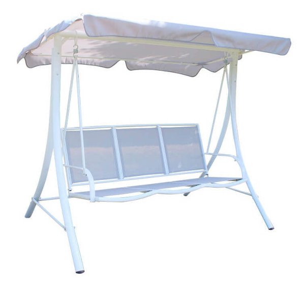 Dondolo da Giardino in Acciaio Textilene cm 206x160x130 - EBENEZER