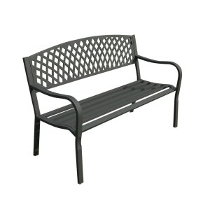 Panchina da Giardino 2 posti in Acciaio Acciaio cm 128x85x56 - SHELDON