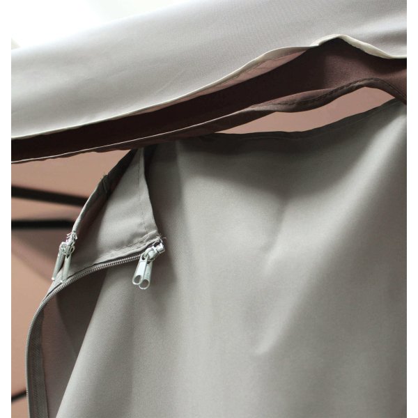 Alternative view of Gazebo da Giardino 3x3 con pareti laterali in alluminio poliestere - GRANT