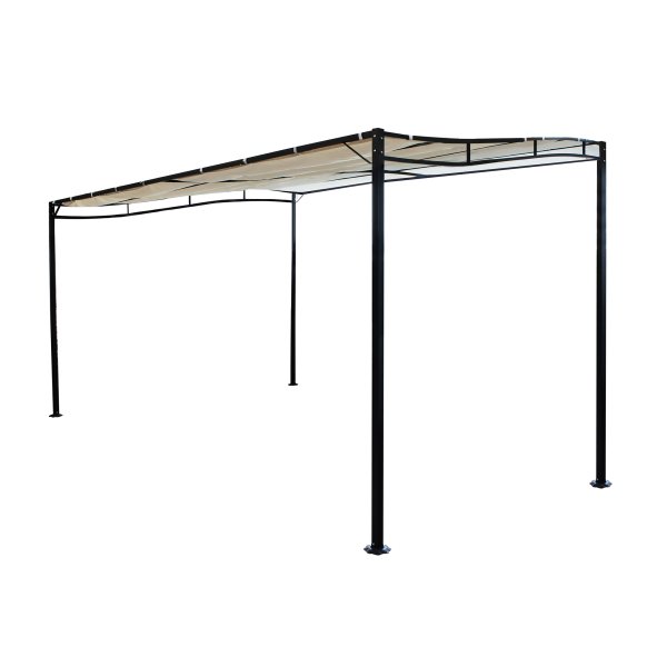 Alternative view of Pergola da Giardino addossata 3x2 5 in acciaio poliestere - BILL