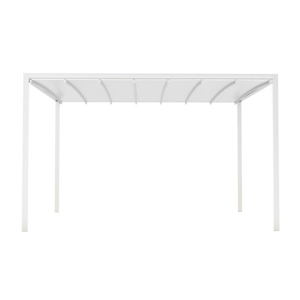 Pergola Bioclimatica in alluminio con tetto retrattile e LED - HERA
