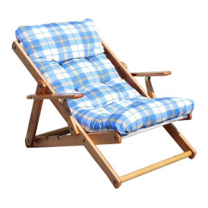 Poltrona Sdraio 3 posizioni con cuscino in Cotone,Legno cm 84x60x100 - OZZY