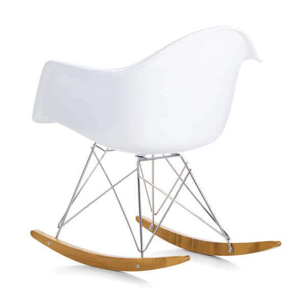 Alternative view of Poltrona dondolo Svandinava in Legno Acciaio Plastica cm 62 5x62x73 5 - DARRIN