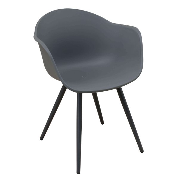 Poltrona da Giardino in Plastica,Alluminio cm 56x61x74 - DYNA