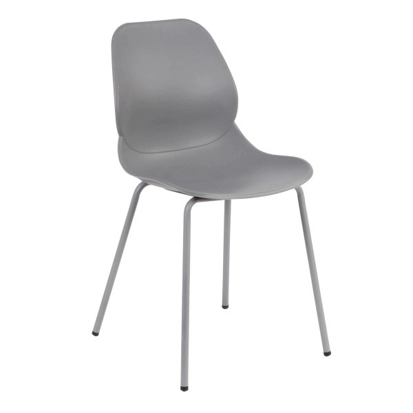 Sedia Moderna in Plastica cm 46x54x84 - CRIV - Grigio