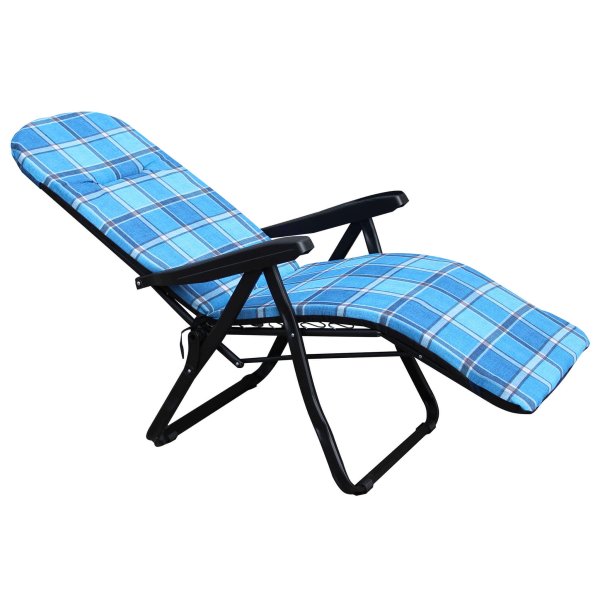 Alternative view of Poltrona Sdraio relax reclinabile in Tessuto Acciaio cm 155x60x60 - ANETTE