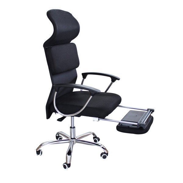 Alternative view of Sedia da Ufficio con Poggiapiedi in Poliuretano cm 59x63x128 - EUSTACE